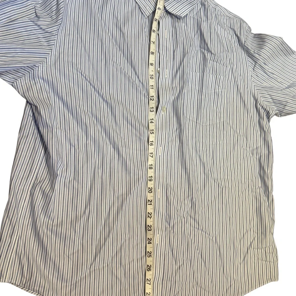 Untuckit Blue Stripe Wrinkle-Free Cotton Shirt‎ | Men’s XL Button Down